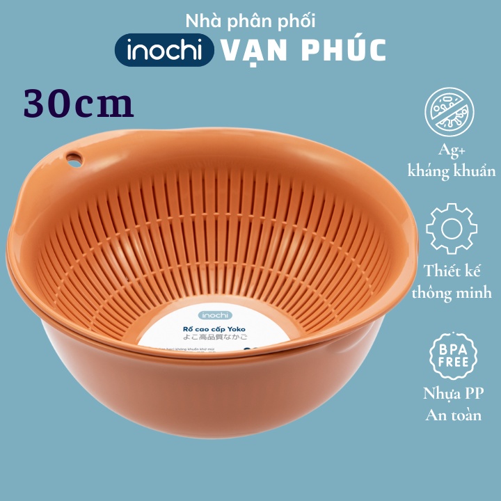 Bộ thau rổ cao cấp 30cm Inochi Yoko Nhật Bản, chịu nhiệt độ cao, đa năn, dụng cụ nhà bếp, an toàn Vạn Phúc Store