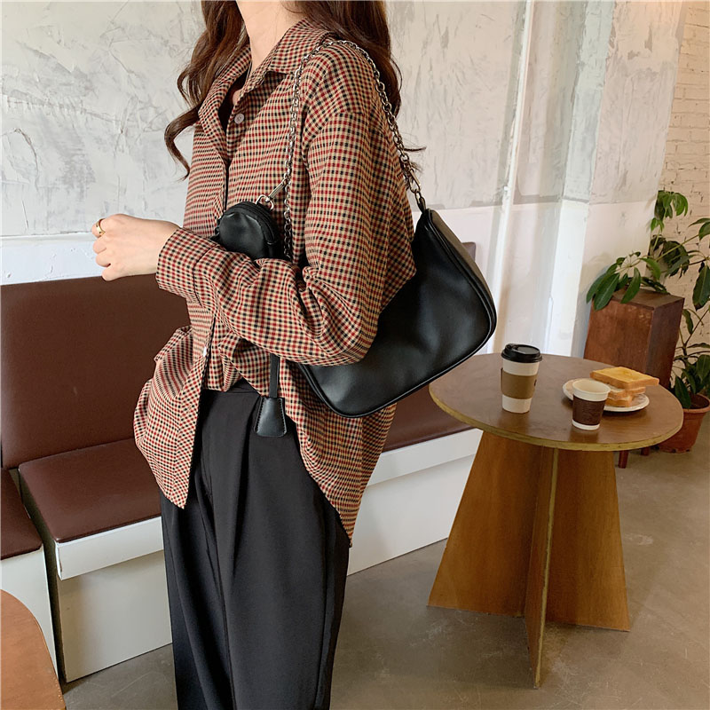 Túi Xách JASMIN NOIR Da Pu Màu Trơn Phong Cách Cổ Điển Thời Trang Cho Nữ 2021