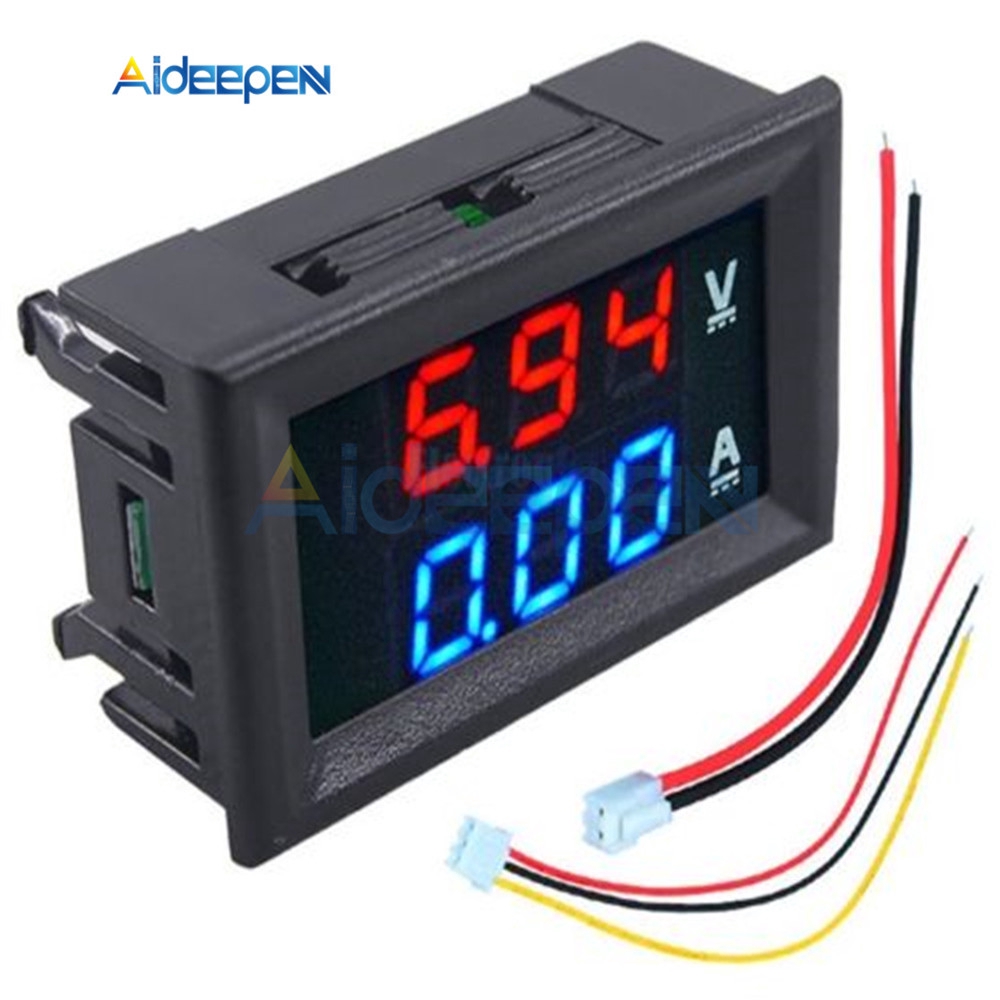 Đồng hồ đo vôn kế / công suất / dòng điện 0-100V 10A màn hình LCD 12 24 36V 1000W