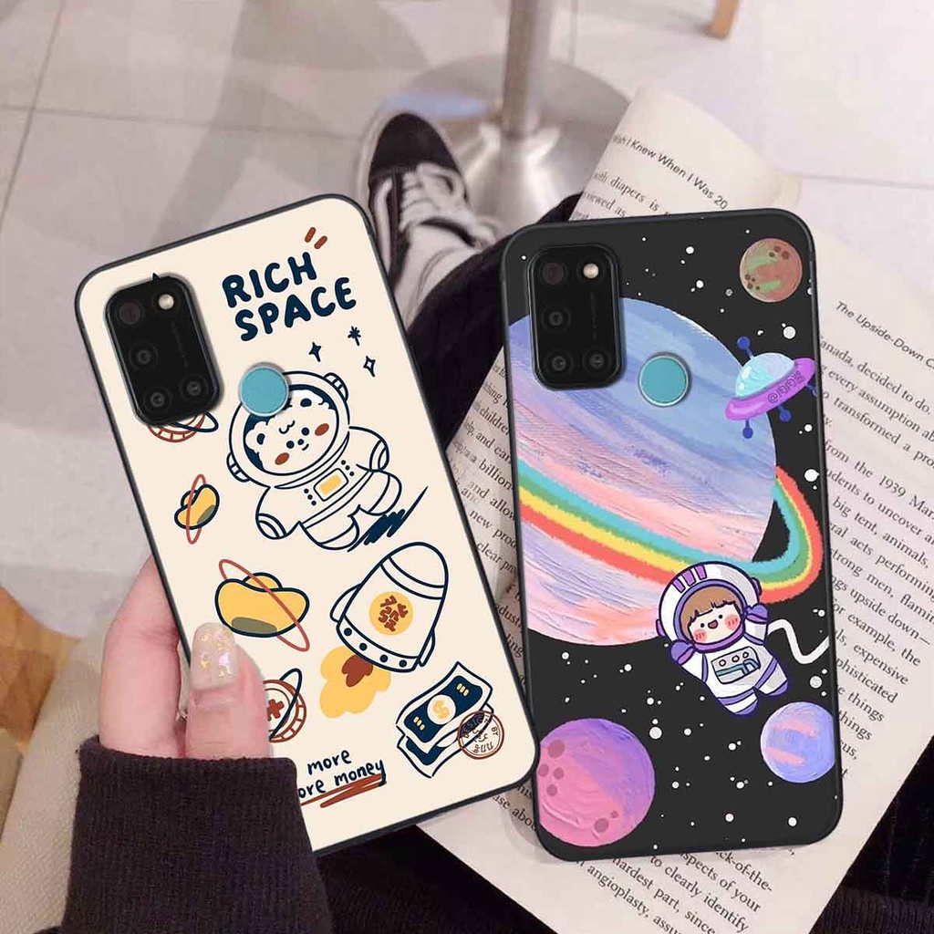 Ốp Realme C17 / 7i in hình vũ trụ, phi hành gia bầu trời cute dễ thương