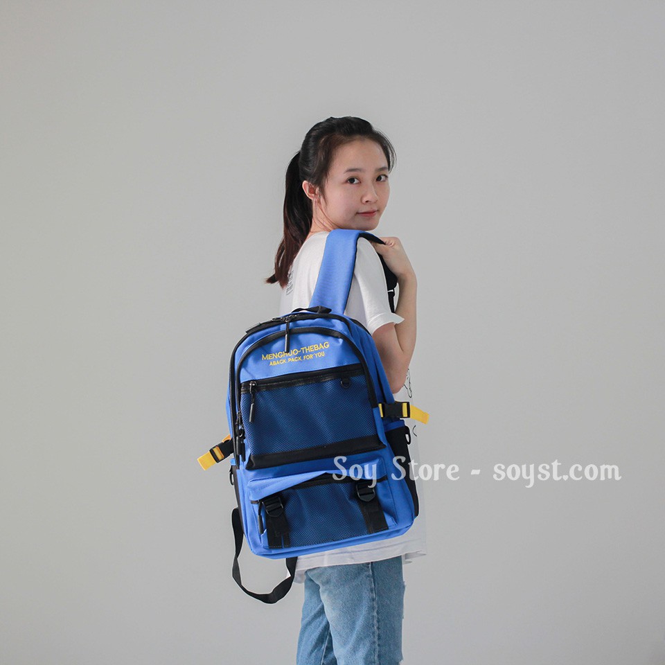 Balo Meng Hou đi du lịch đa năng nhiều ngăn rộng rãi phong cách Ulzzang Hàn Quốc BP1034