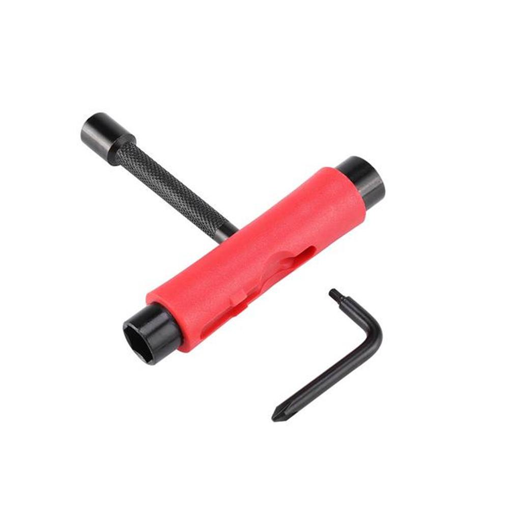 BERNARDO Multi-functional Screwdriver Socket All-in-one Adjusting T-tool T-Wrench Roller Skate T-type Professional Skateboard Repair Tools Outdoor Sports Skateboard Skate Tool/Multicolor