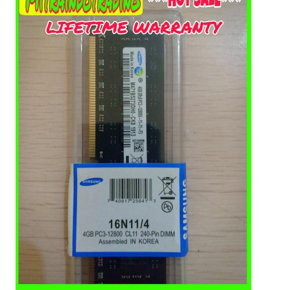 Samsung Ram Guaranteed Longdim Ddr3 4gb Pc12800