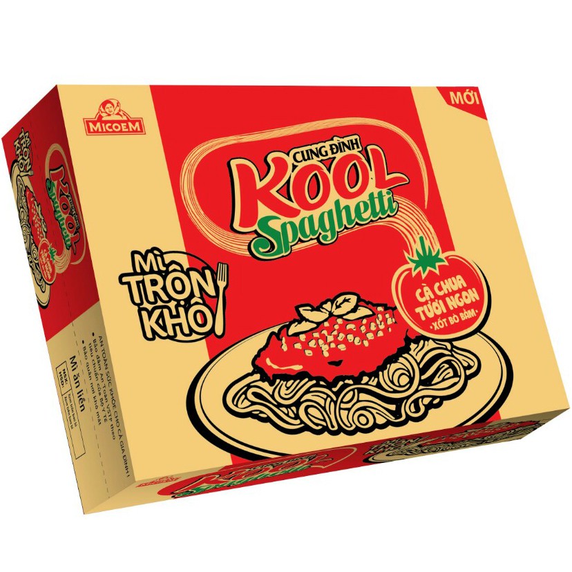 1 Thùng Mì Trộn Kool Spaghetti 30 Gói 105g