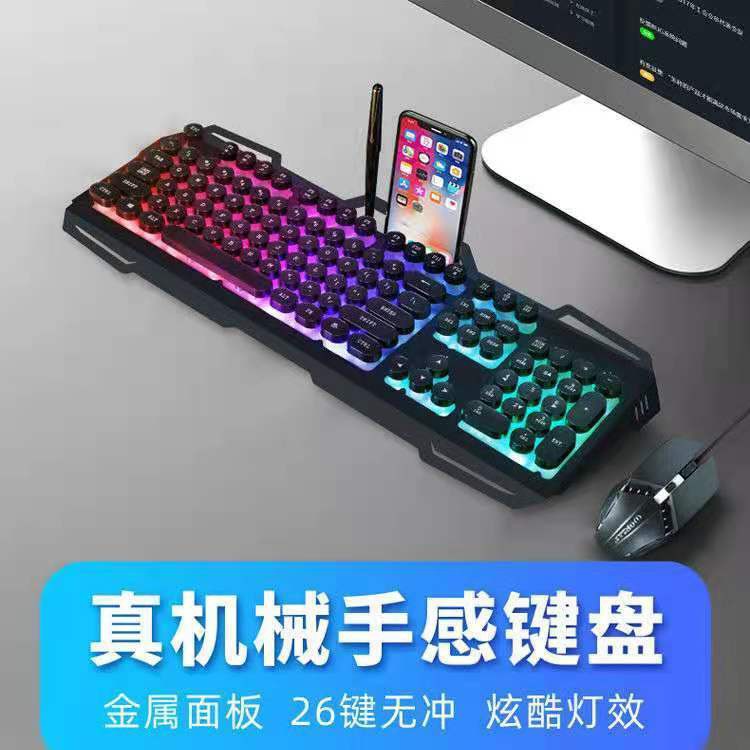 【Sẵn sàng giao hàng】 bàn phím cơ bàn phím cơ bàn phím gamingpunk dạ quang bàn phím và chuột bộ điều khiển | BigBuy360 - bigbuy360.vn