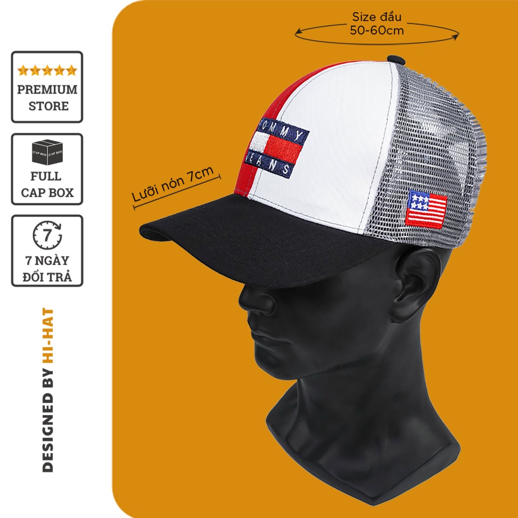 Nón lưỡi trai tommy - Mũ nam nữ thời trang cao cấp ulzzang Hàn Quốc phong cách unisex Hi-hat TM01