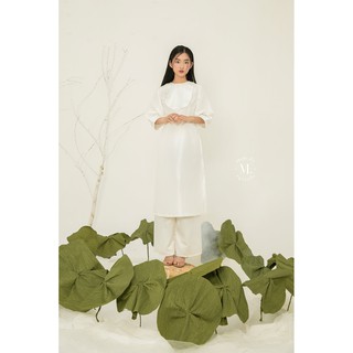 Modesty - Áo dài yếm ngực tay bồng Dahlia Aodai
