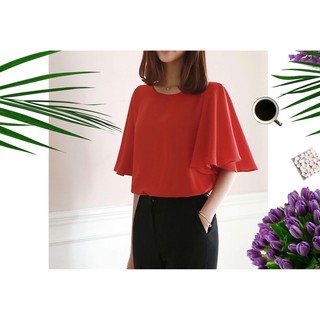 Áo nữ kiểu voan cổ tròn tay loe