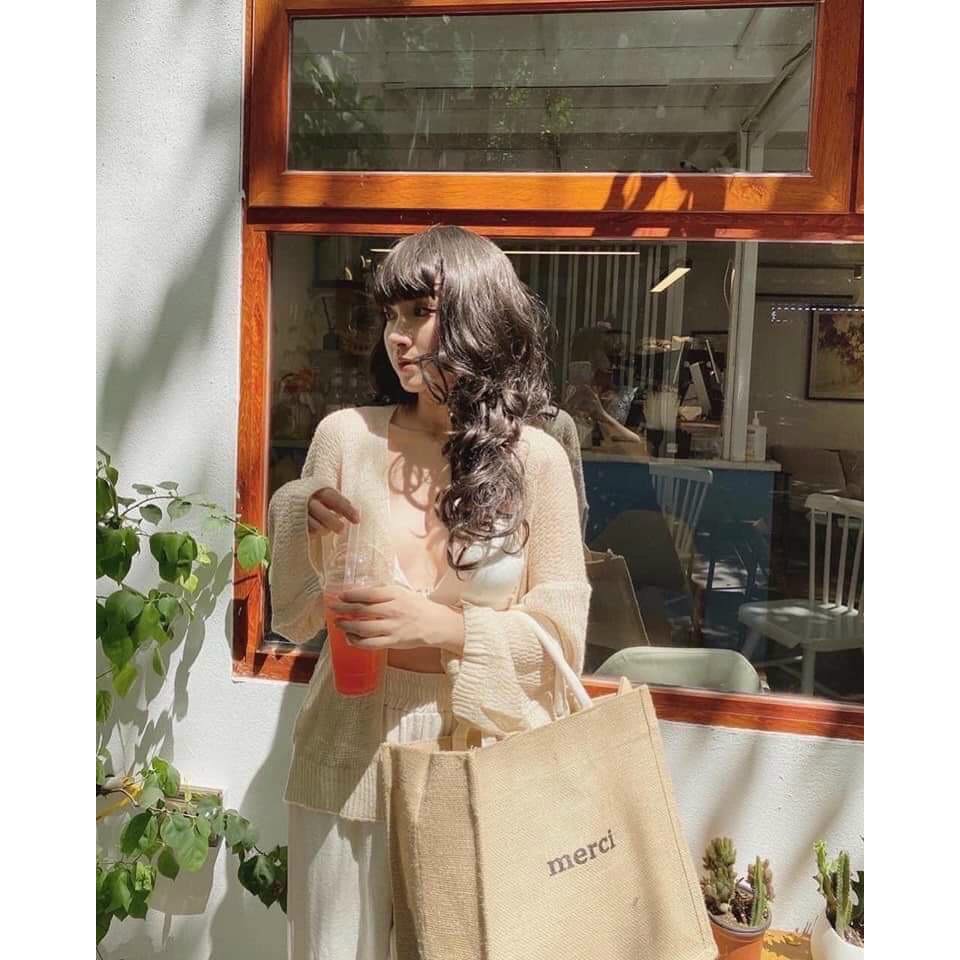 Áo cardigan khoác ngoài len mỏng | BigBuy360 - bigbuy360.vn