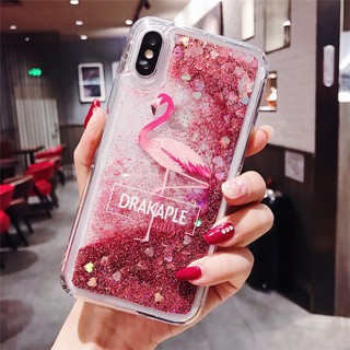 Sale 69% Ốp lưng kim tuyến nước hình chim hồng hạc cho IPhone, iPhone X,B-one Giá gốc 81000đ- 35C18-3