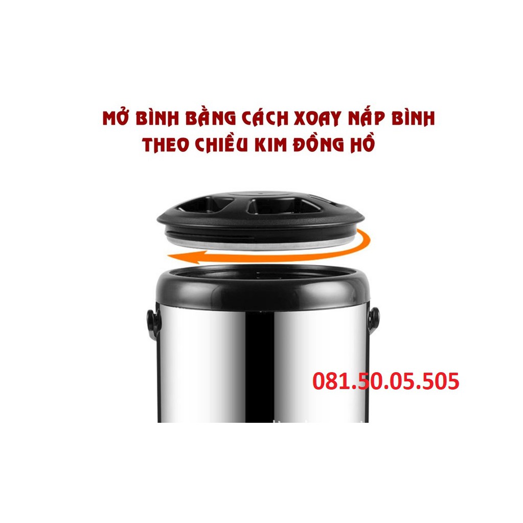 Bình ủ trà Inox giữ nhiệt 10L - 3 lớp giữ nhiệt