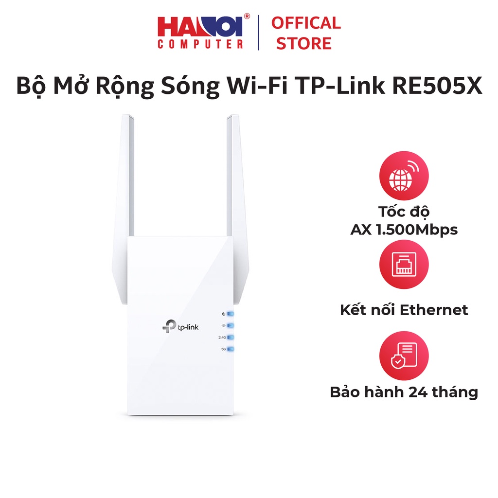 Bộ Mở Rộng Sóng Wi-Fi TP-Link RE505X AX1500 được trang bị công nghệ Wi-Fi 6