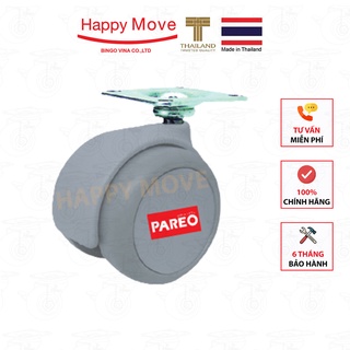 Bộ 4 bánh xe càng xoay 360 độ 38-50mm cho ghế/bàn xoay văn phòng nội thất - tải 40kg - Happy MoveThái Lan