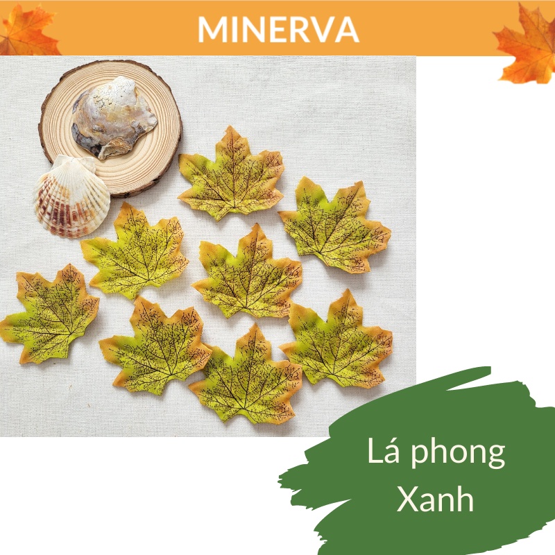 10 Lá phong giả dùng trang trí - làm đồ thủ công diy - phụ kiện chụp ảnh decor góc chụp hình