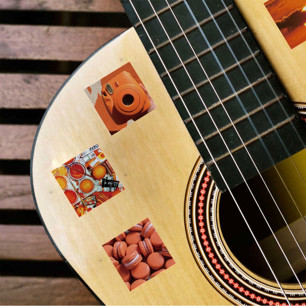 50 Nhãn dán trang trí sổ tay hình phong cảnh graffiti DIY dễ thương