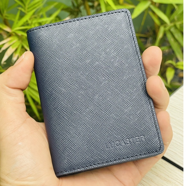 Ví nam da thật uinex phong cách tối giản hiện đại đựng thẻ card mercury lucaster BH 12 tháng