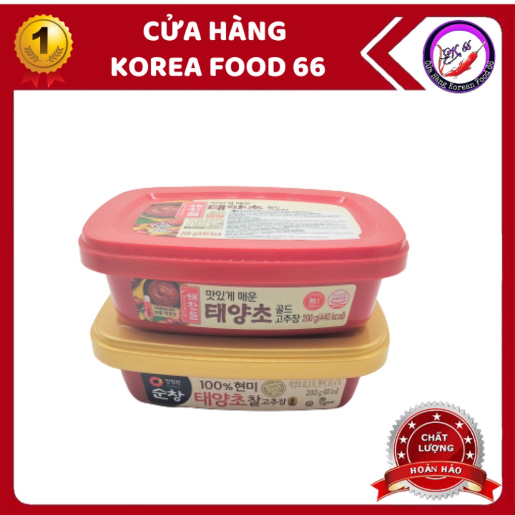 Tương ớt Hàn Quốc 200G và Tương Ớt Gạo Lứt 200G