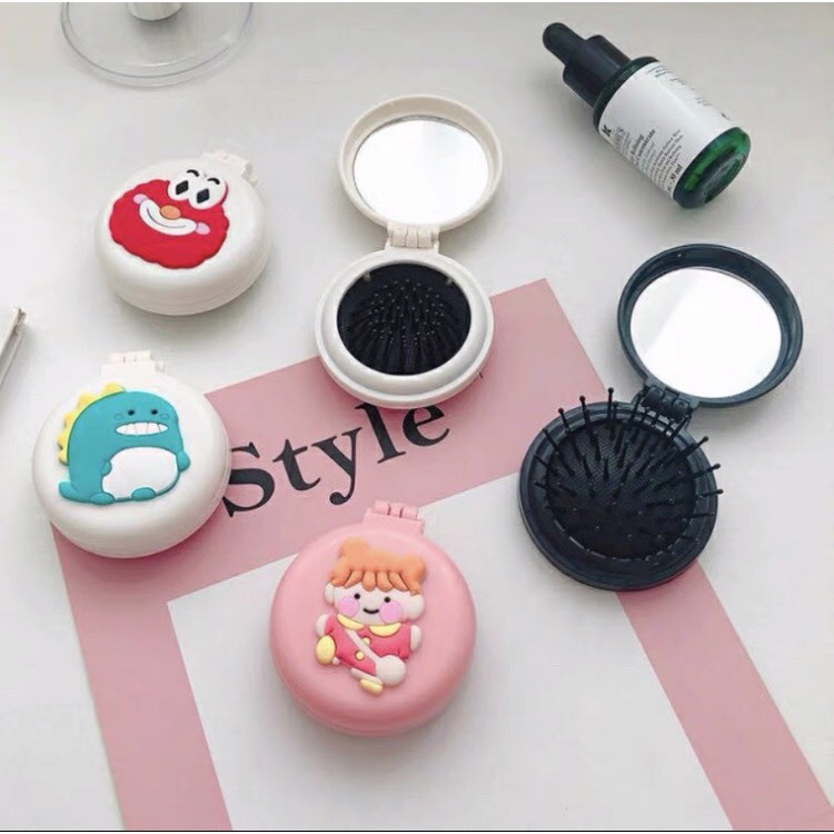 Lược kèm gương 2in1