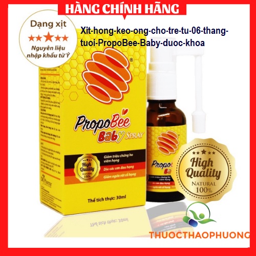 Xịt họng Keo Ong Propobee giảm rát họng giảm ngứa họng giảm ho làm sạch họng giảm đau răng giảm nhiệt miệng của Dược Kho