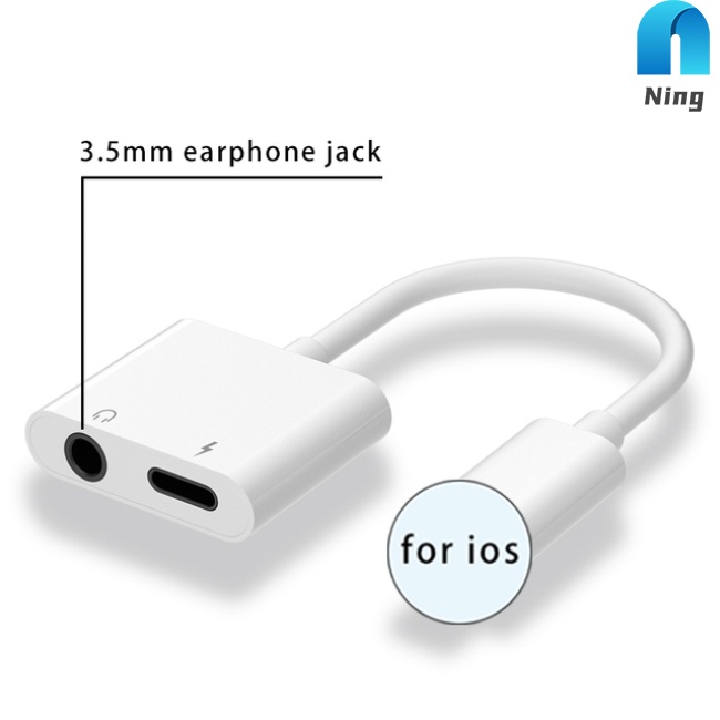 Dây Cáp Chuyển Đổi Cổng Sạc Usb OTG 2 Trong 1 Sang Cổng 3.5mm Cho Iphone Xs Max Xr X 7 8 Plus