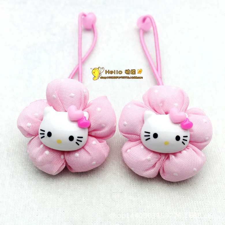 Bộ Kẹp Tóc + Vòng Tay + Dây Chuyền Hello Kitty Cho Bé Gái