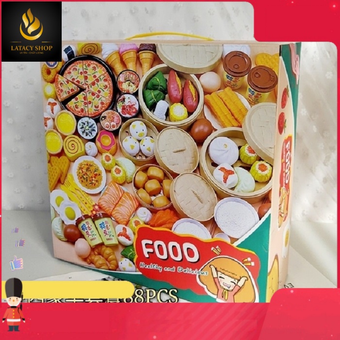 Bộ Đồ Chơi Nấu Ăn Mô Hình Nấu Ăn Chi Tiết Đa Dạng Chất Liệu Nhựa ABS An Toàn Cho Trẻ Em {có tờ menu]