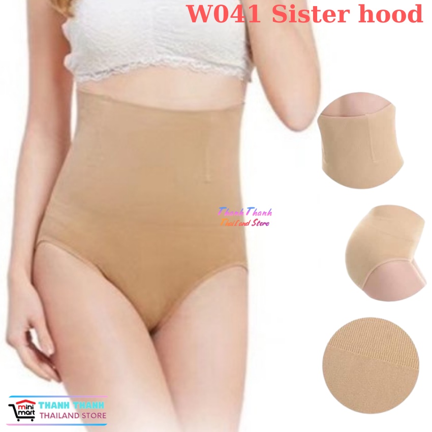 Quần gel bụng định hình, nâng mông W041 Sister Hood Thái Lan – chất vải lưới định hình, có thanh chống cuộn