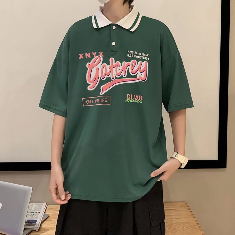 Áo polo Ngắn Tay Form Rộng Phong Cách Hàn Quốc Dành Cho Cả Nam Và Nữ