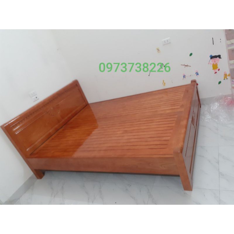 Giường Ngủ Làm Bằng Gỗ Sồi Kích Thước 1m6x2m