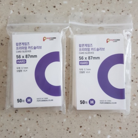 Popcorn Games Card Sleeves,/HARD 56x87 Size, 57.5x89 Size/ Photocard Sleeves 50Pcs  Photo card Protection Film