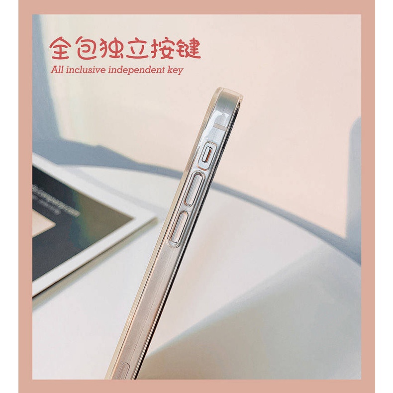 Ốp điện thoại mềm trong suốt đường nét vui nhộn bảo vệ điện thoại thích hợp cho Iphone14 13 12Promax XR / 7 8plus Q4Lr