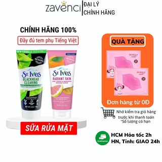 Sữa rửa mặt St.Ives BlackHead Clearing Green Tea Scrud dành cho da mụn 170ml - ZAVENCI Official