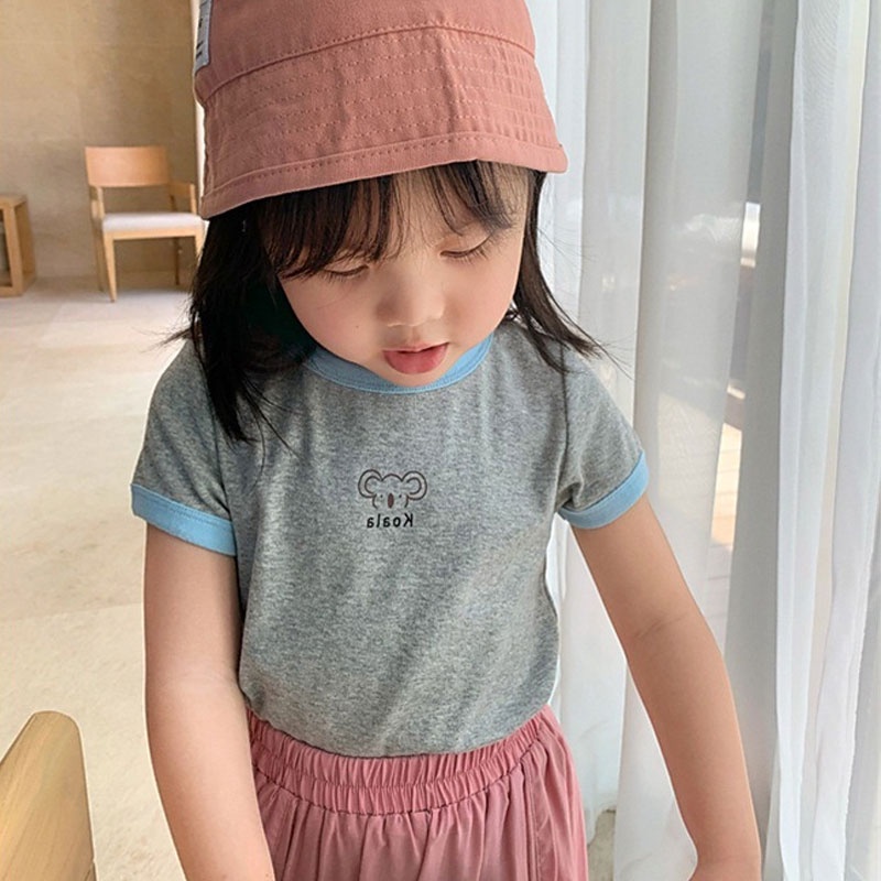 Áo Thun Tay Ngắn Màu Sắc Kẹo Ngọt Cho Bé 1-6 Tuổi