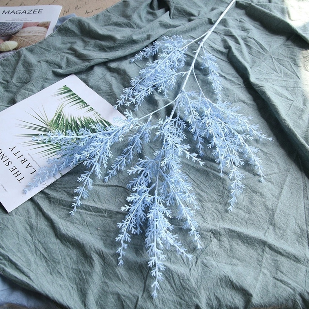 Cành điểm tuyết cao,cành điểm đuôi chồn trang trí cai 55cm