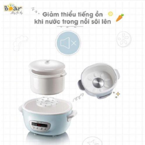 Nồi Nấu Cháo Chưng Yến Bear 2,5L NINH- HẦM- HẤP Đa Năng Giữ Trọn Chất Dinh Dưỡng Với Nguyên Lý Cách Thủy Sube003