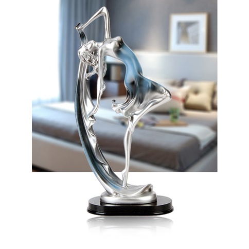Tượng cô gái trang trí đang khiêu vũ phong cách BẮC ÂU decor nhiều không gian nội thất, trưng bày quà tặng cao 22cm