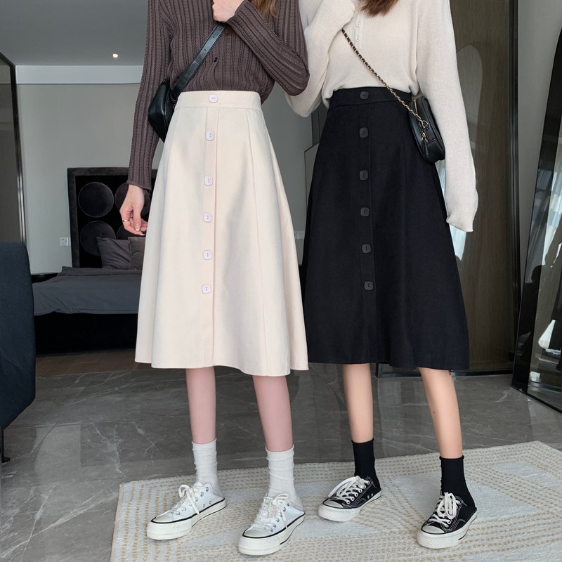 Chân váy dài midi, chân váy dài ulzzang phong cách hàn quốc - Mia Shore M300