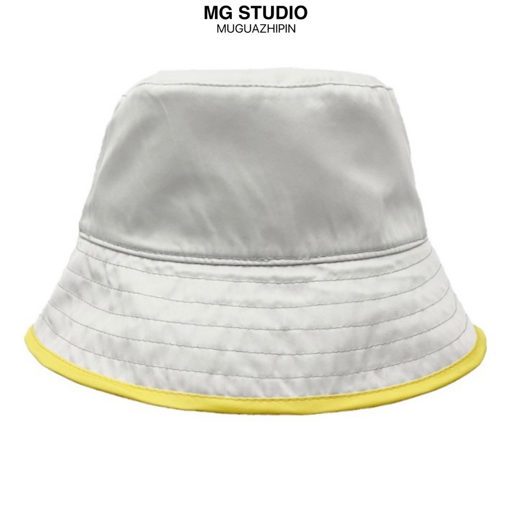 Mũ tai bèo MG STUDIO vải nylon màu trơn dễ thương đội được hai mặt