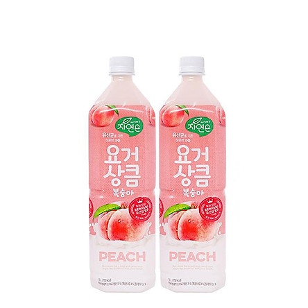 Nước Ép Trái Cây Lợi Khuẩn Woongjin 1500ml x 1 Chai - Vị Đào