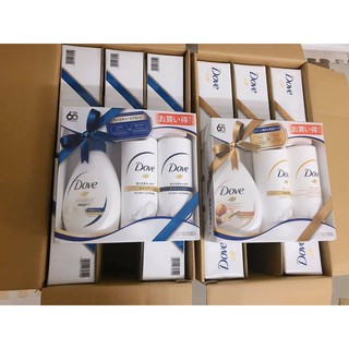 Set 3 dầu gội, dầu xả, sữa tắm Dove Nhật Bản
