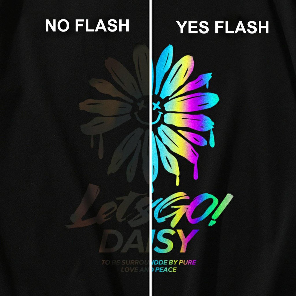 Áo thun Stee Phản quang 7 màu LETS GO DAISY Unisex