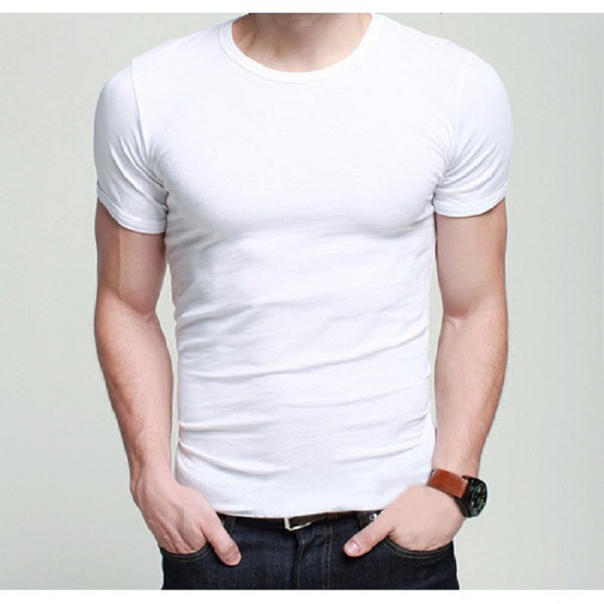 Áo Thun Nam Ngắn Tay ARISTINO Áo Lót Basic Màu trắng Cotton cao cấp mềm mát thoát khí thấm hút mồ hôit AC22