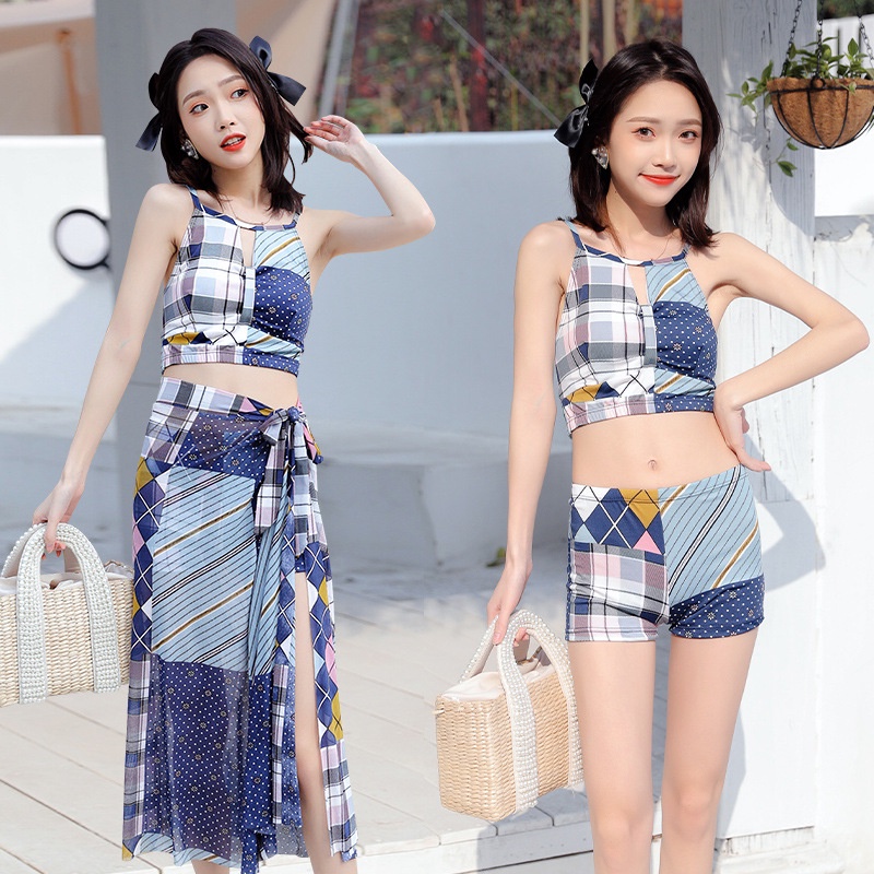 Bikini đồ Bơi Nữ Plus Size Phong Cách Hàn Quốc Thời Trang Sexy áo Tắm Bộ Ba Mảnh Bikini Bãi Biển