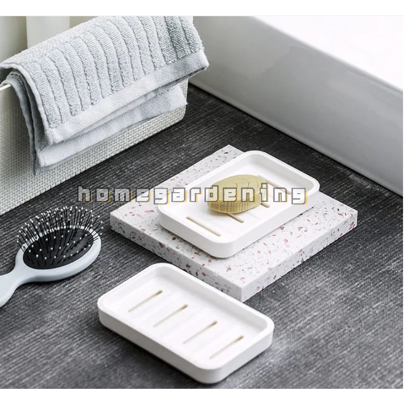 Khay Đựng Xà Phòng Hai Tầng Có Nắp Và Giá Đỡ Cho Nhà Tắm