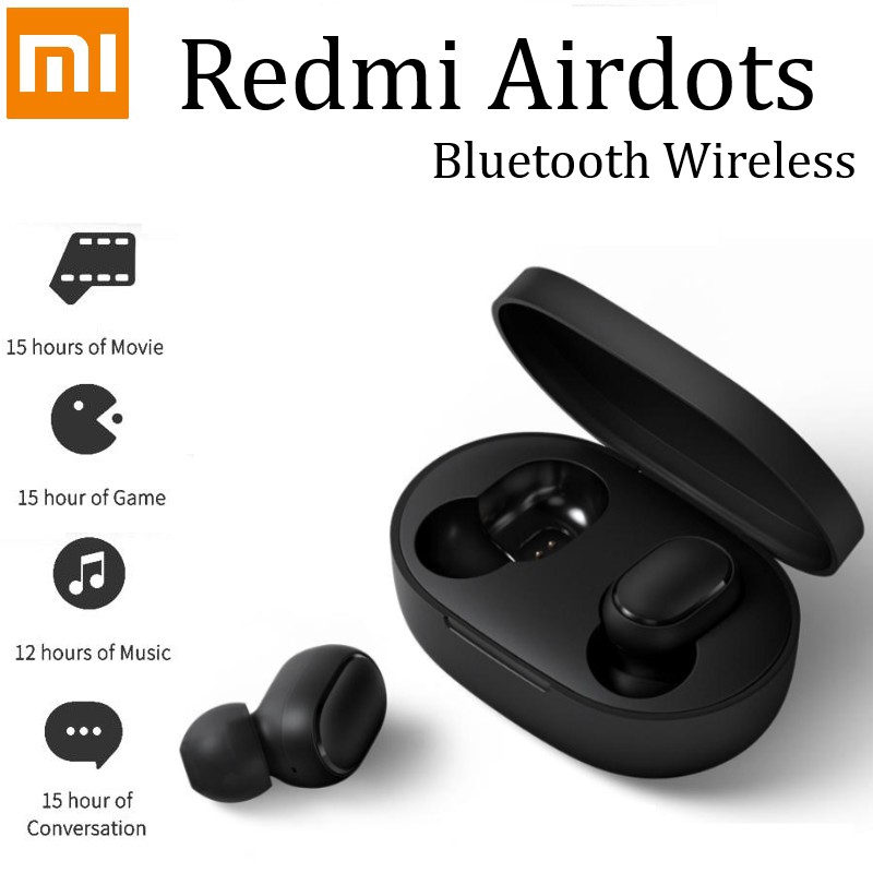 Tai nghe Bluetooth Xiaomi Redmi AirDots không dây 5.0 TWS chất lượng cao tiện dụng