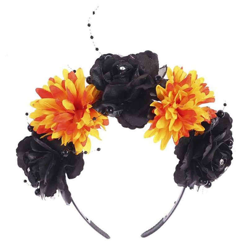 Flgo Băng Đô Đính Hạt Hình Hoa Nhiều Màu Hóa Trang Nhân Vật Trong Ngày Halloween