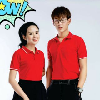 Áo thun cá sâu mè phối cổ sọc