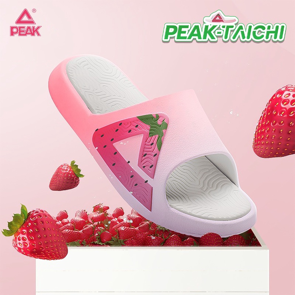 Dép thể thao PEAK Taichi Slippers ET23537L - Phiên bản giới hạn đặc biệt Dâu Tây