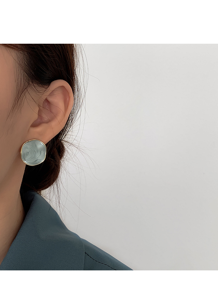 MOCHASHUBông tai bạc 925 màu tương phản xinh xắn cho nữ