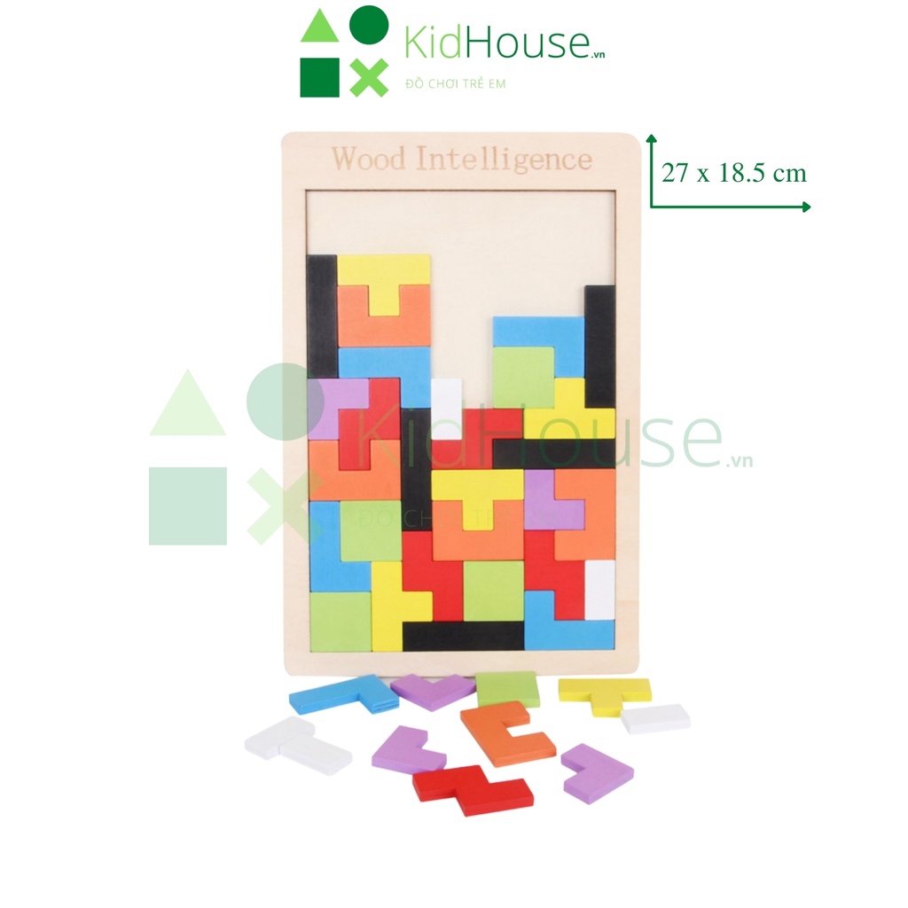 Đồ chơi gỗ montessori combo 5 6 7 8 sản phẩm phát triển trí tuệ cho bé 1 - 3 tuổi KidHouse.vn